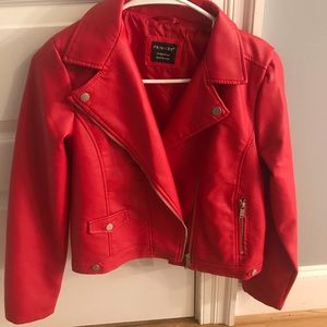 red leather jacket from ireland